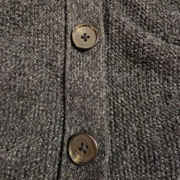 Madewell Charcoal Grey Button Up  Seedstitch Cartigan Sweater Size XXS - Picture 5 of 9